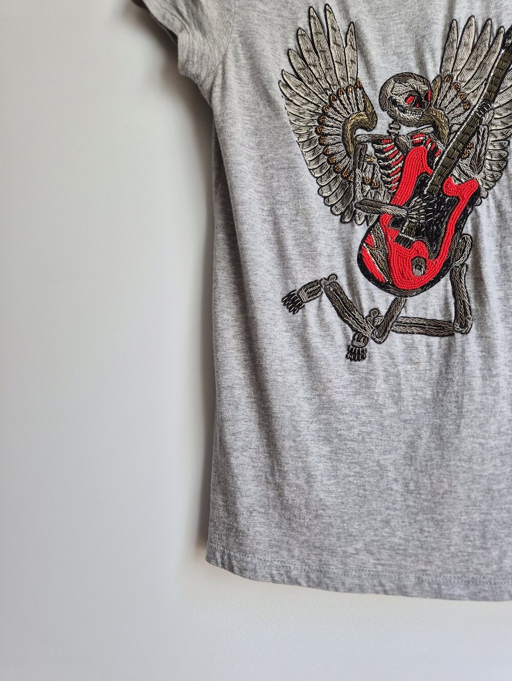 Zadig & Voltaire Titan Brode Skeleton Tee Small Rockstar Girlfriend Indie Sleaze - Picture 5 of 16